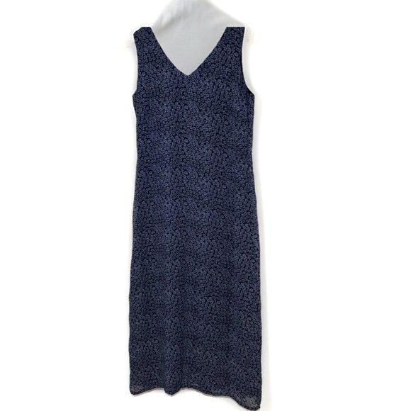 Vtg  Old Navy Dress 6  Midi Floral Dainty Blue‎ Flowy Shift Cottagecore 90s Y2k - Picture 2 of 9